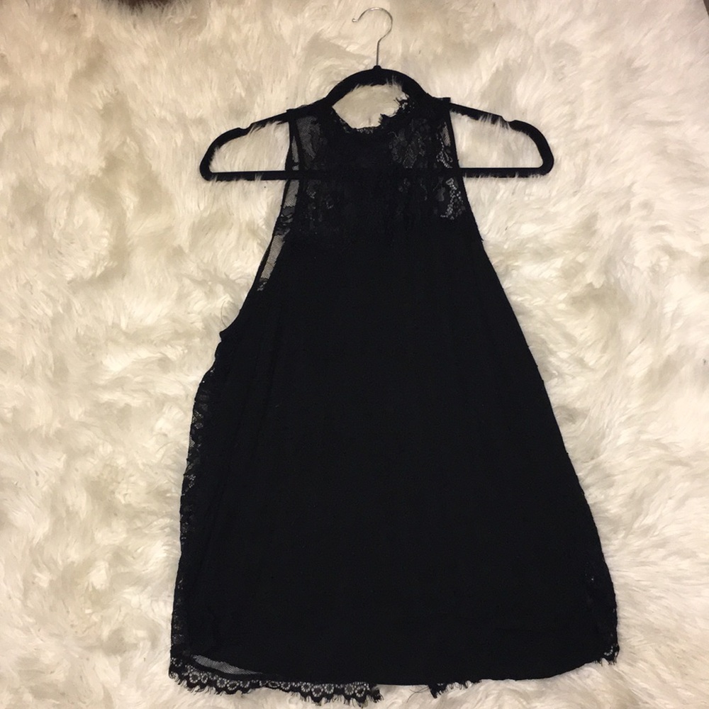 Black lace blouse
